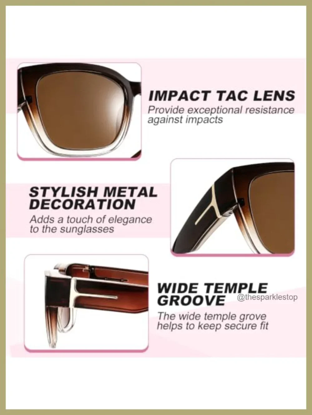 Oversized Over Glasses Sunglasses for Women Men Polarized 3 Pack UV400